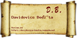 Davidovics Beáta névjegykártya